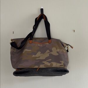 Stella & Dot Brown and Black Travel Duffel Bag